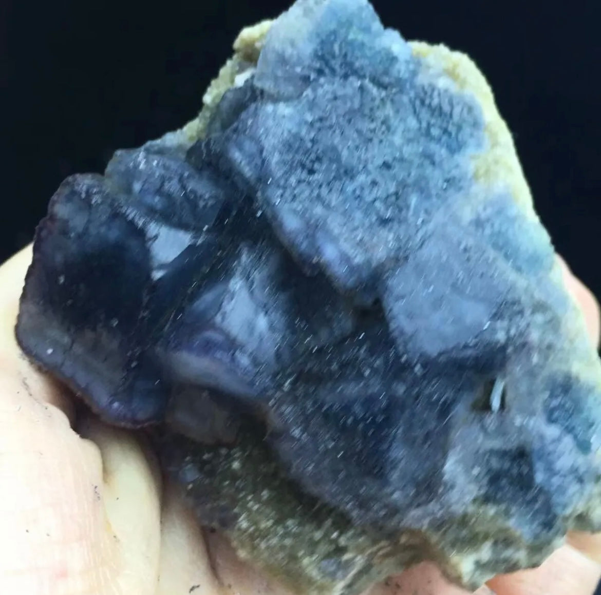 Rare Transparent Blue Cube Fluorite gemstone & Crystal Mineral Specimen