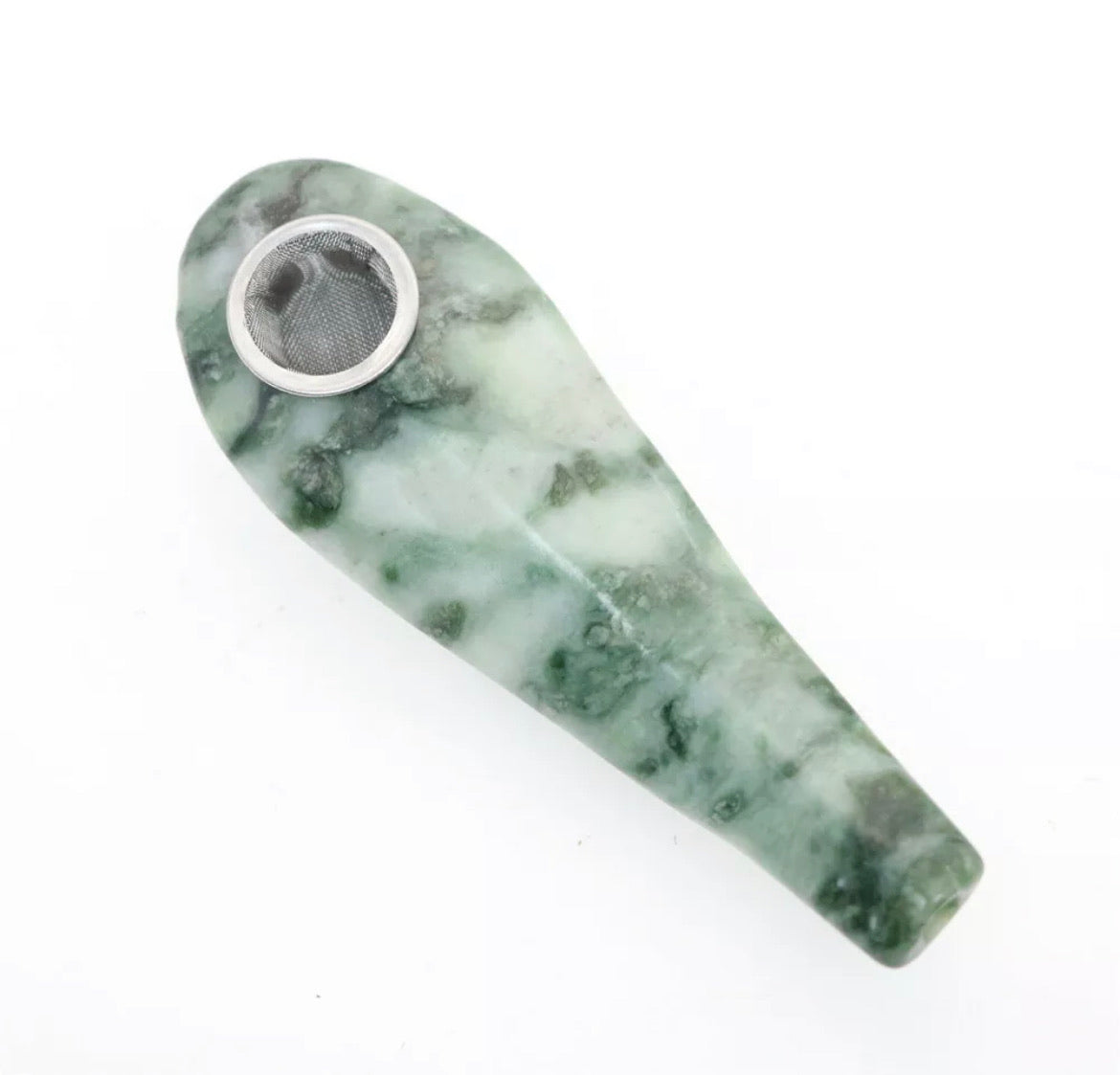 Green Jasper gemstone carved smoking Pipe