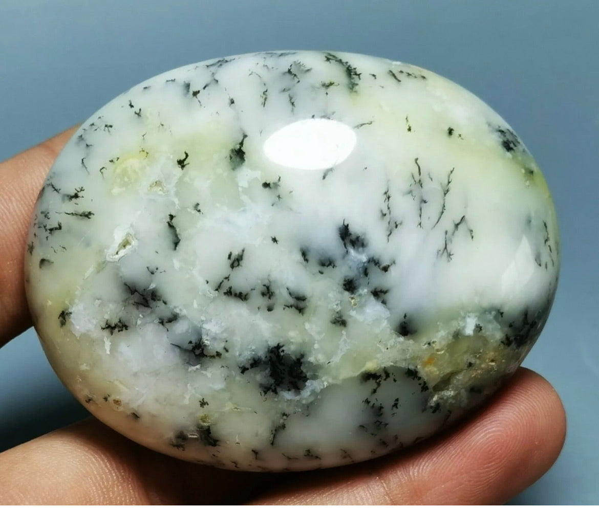 White Opal free form palm stone