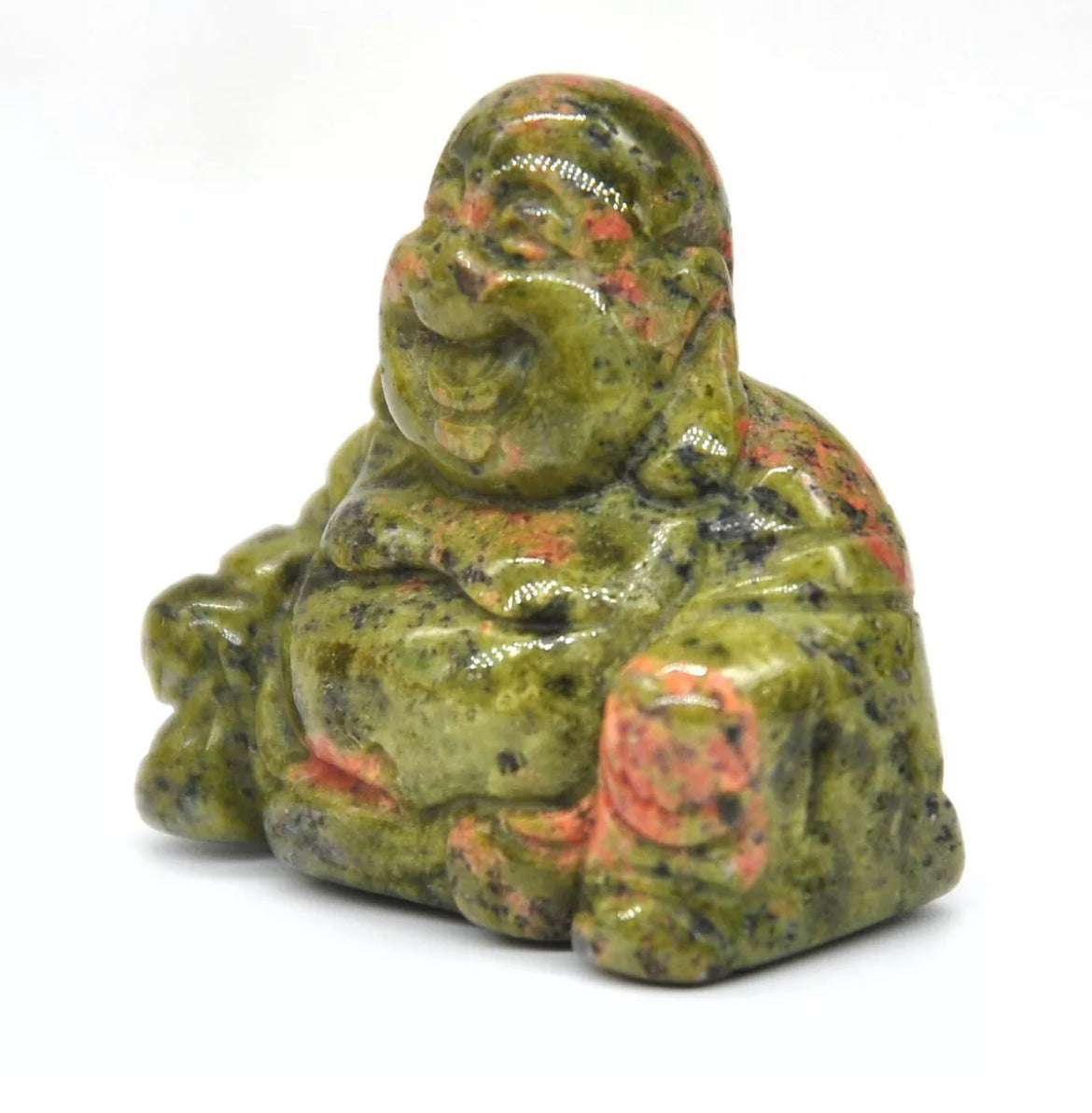 Natural Unakite gemstone crystal Buddha figurine
