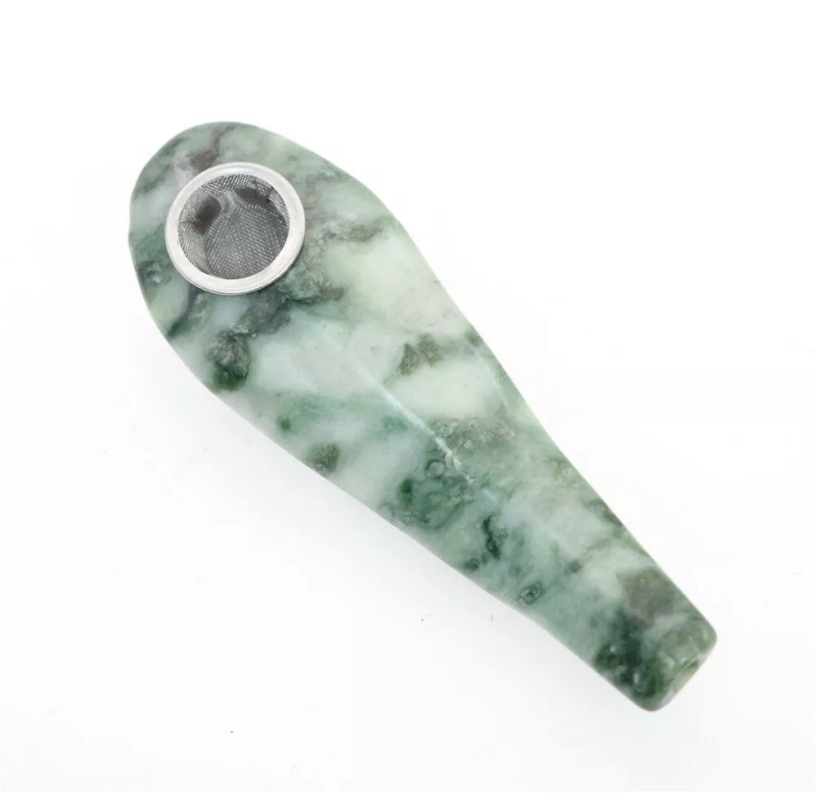 Green Jasper gemstone carved smoking Pipe