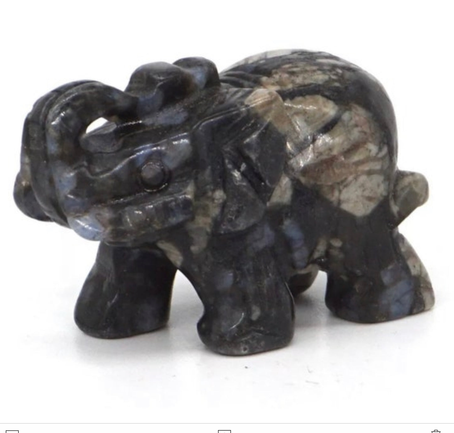 Gemstone Carved Elephants