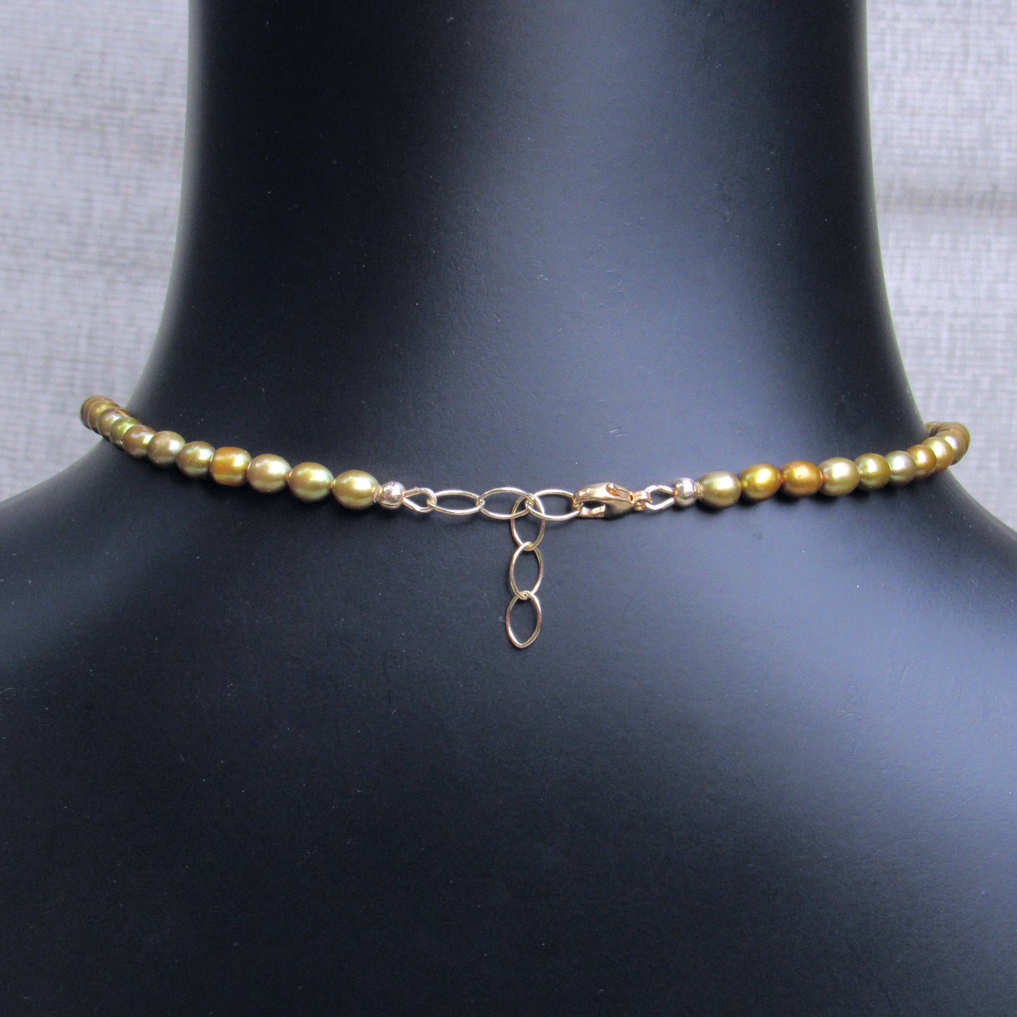 Rutilated Gold, Freshwater Pearls, 14 Kt GF Necklace