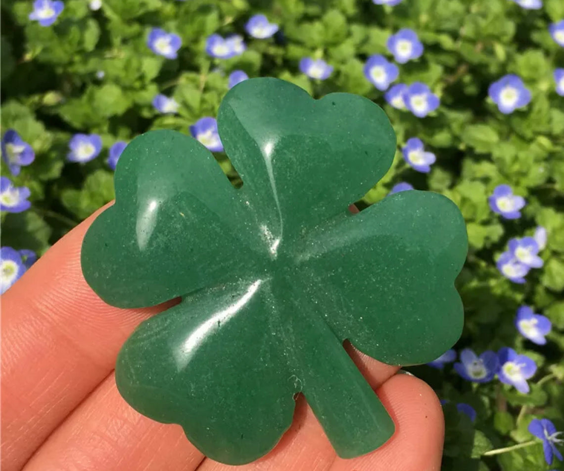 Green Aventurine Four Leaf Clover