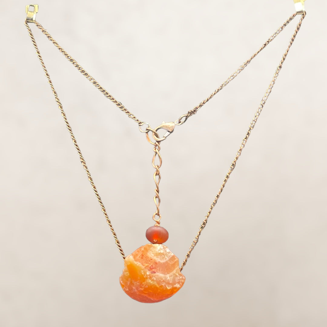 Raw Carnelian gemstone Choker Necklace