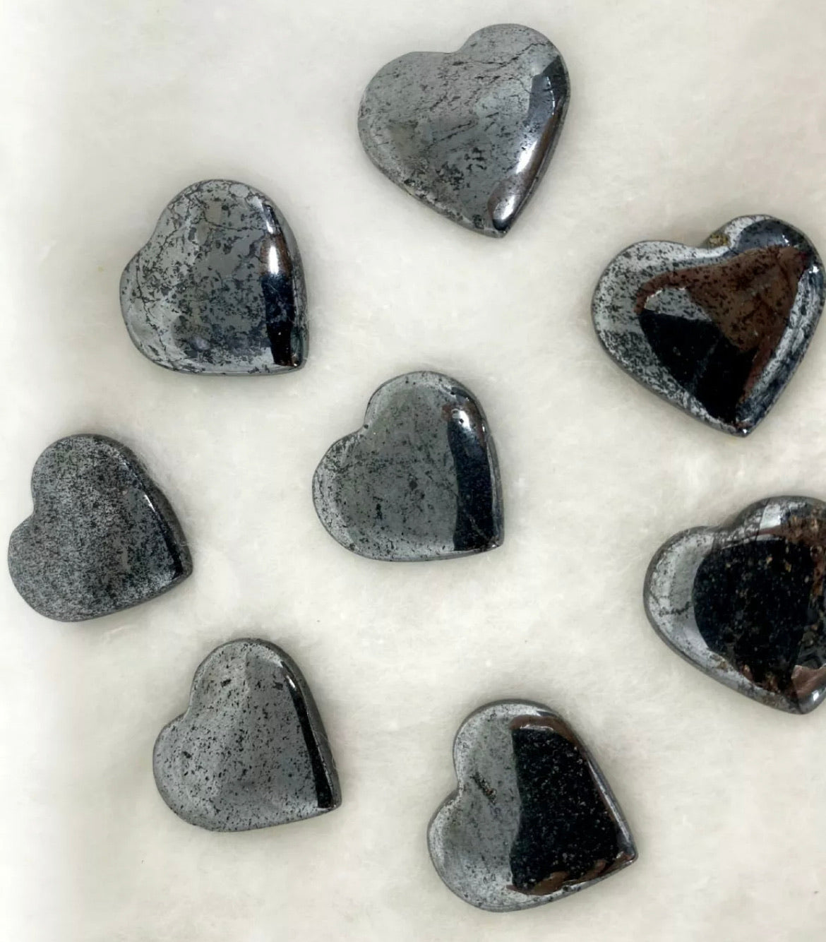 Natural Hematite Mini Heart