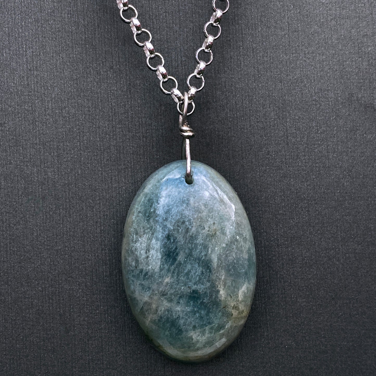 Aquamarine Pendant chain Necklace