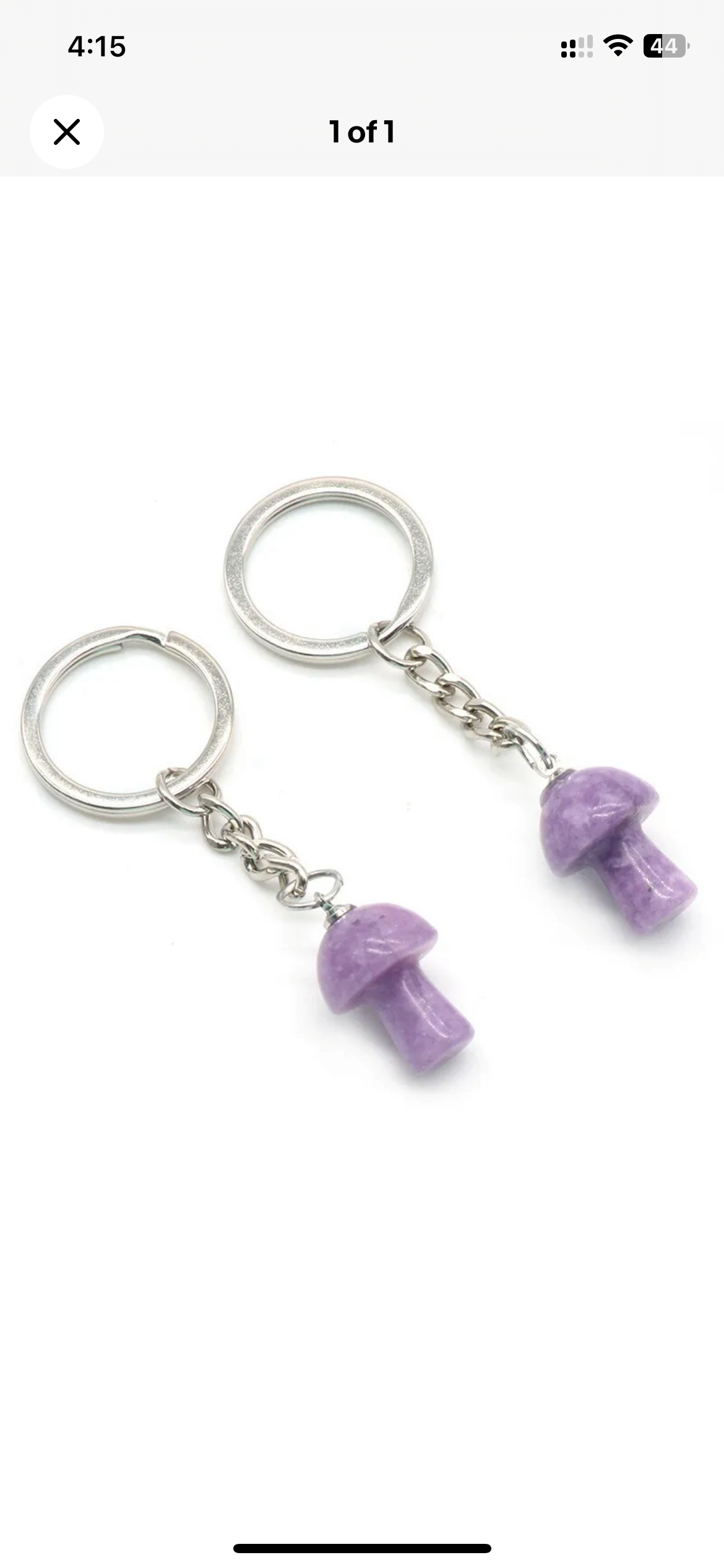 Lepidolite Mushroom Keychain