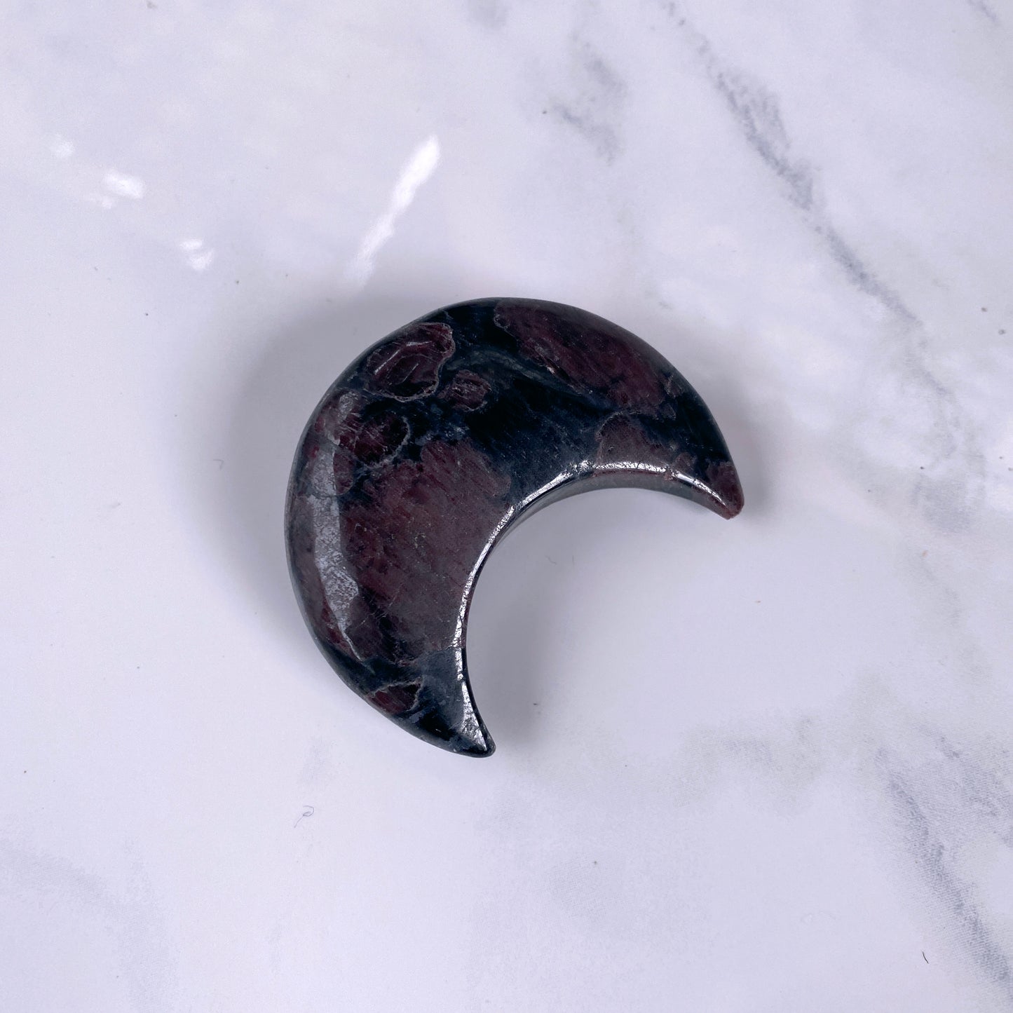 Solid Garnet gemstone Moons