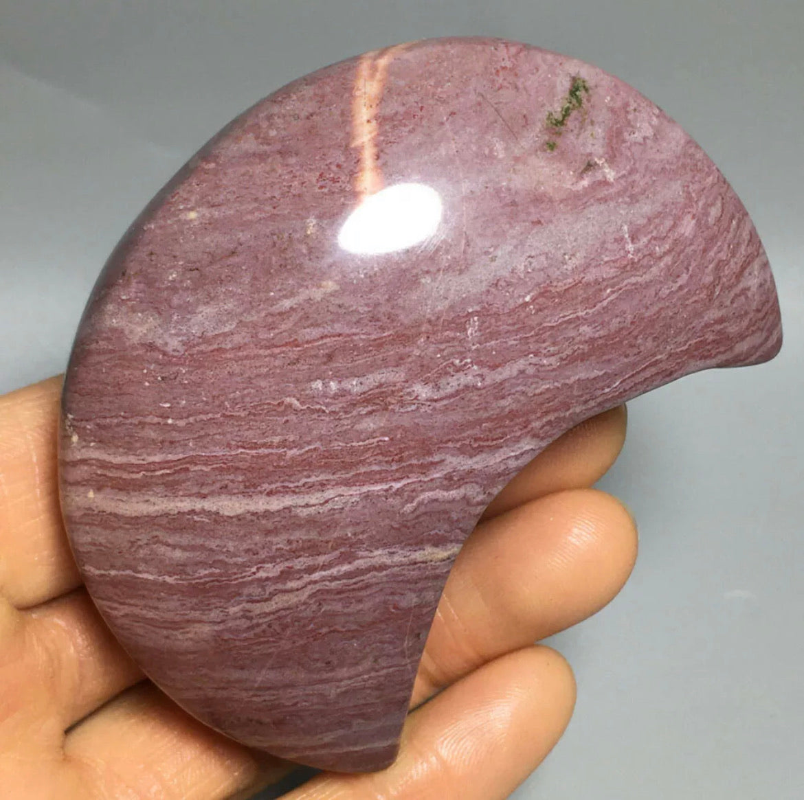 RARE NATURAL OCEAN JASPER gemstone cresent Moon