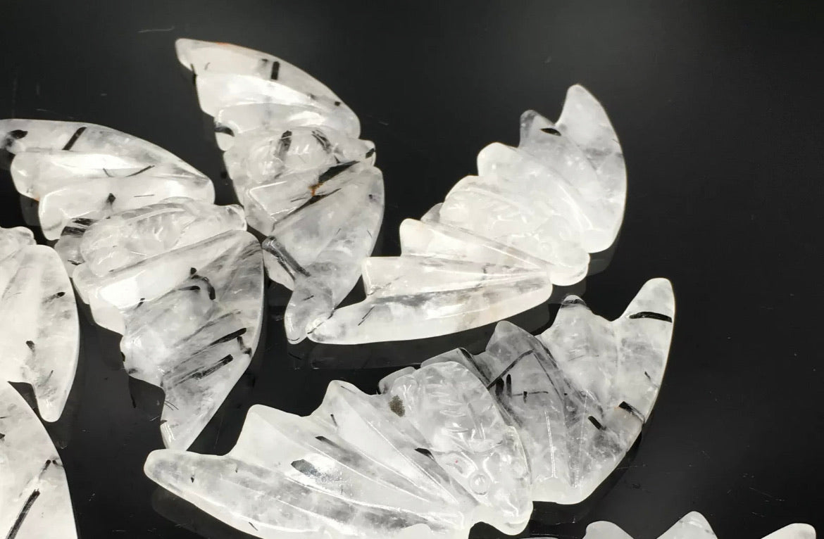 Natural Tourmaline Quartz Bat