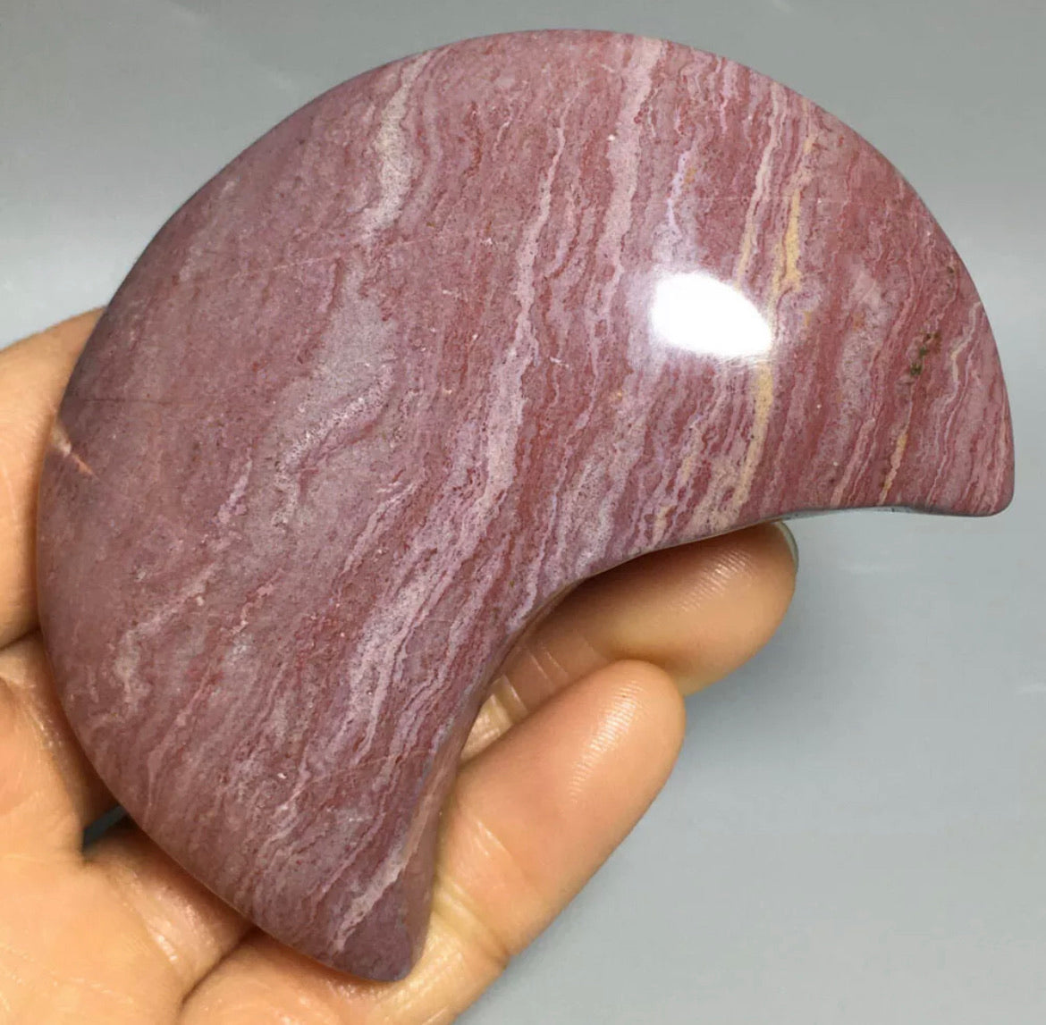 RARE NATURAL OCEAN JASPER gemstone cresent Moon