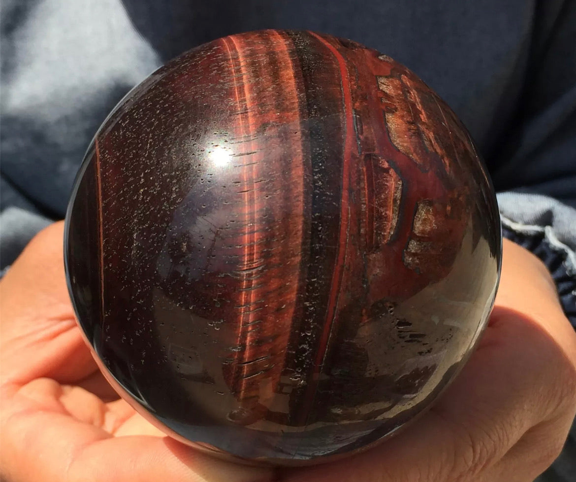 Natural Red Tiger’s Eye Sphere