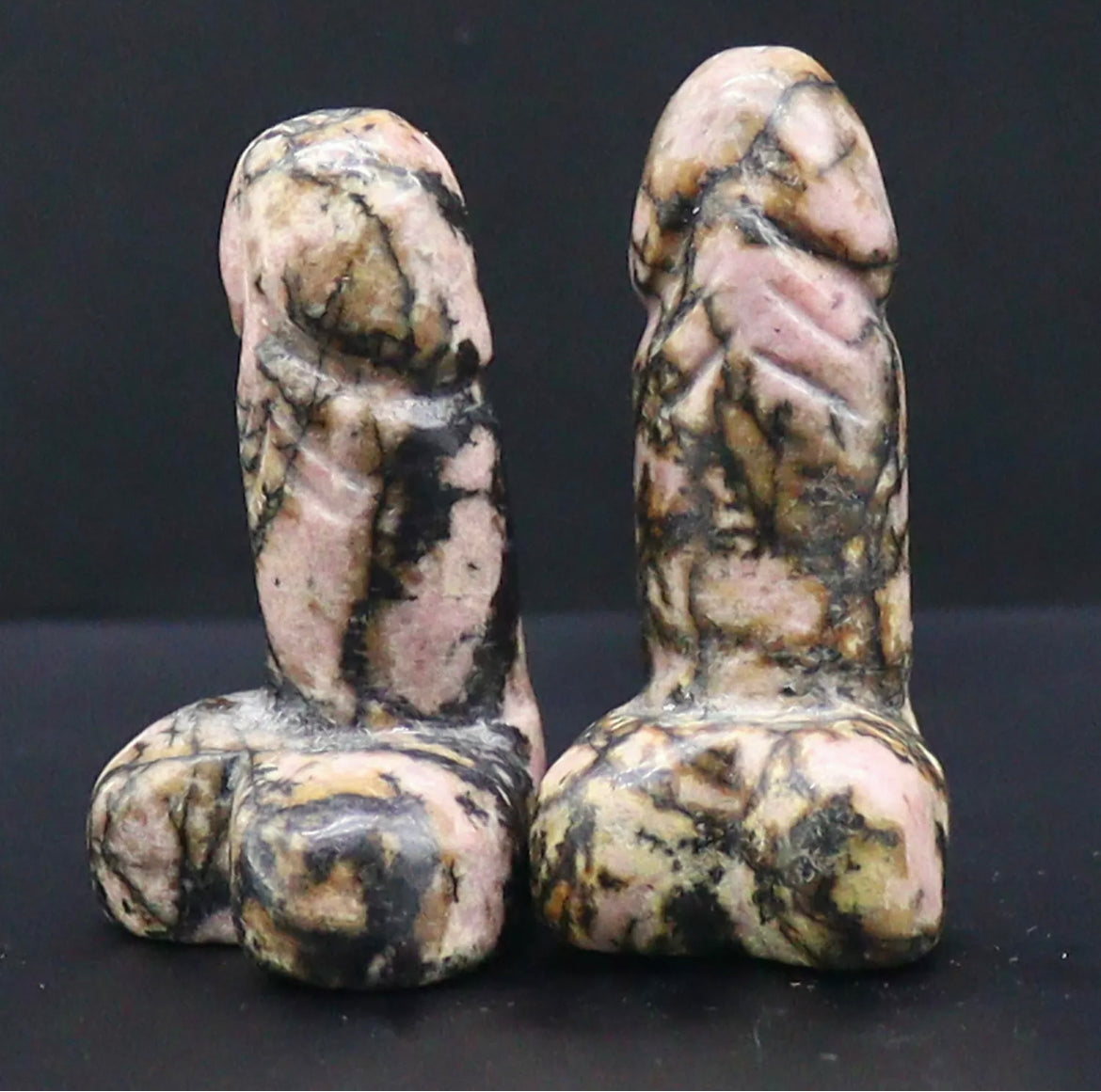 Natural Rhodonite gemstone penis crystal