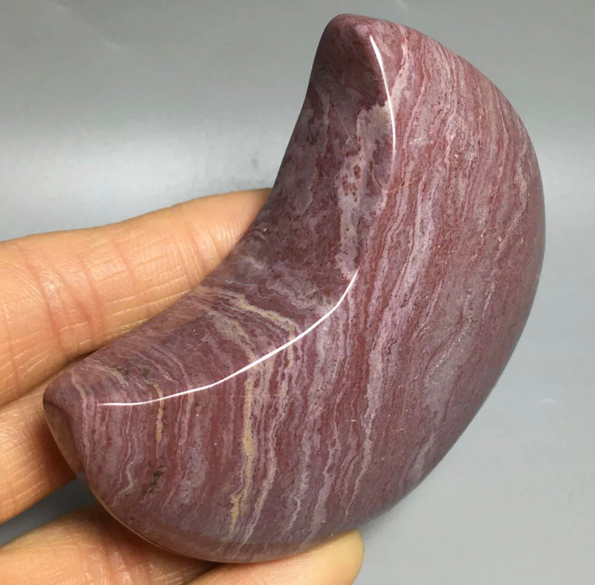 RARE NATURAL OCEAN JASPER gemstone cresent Moon