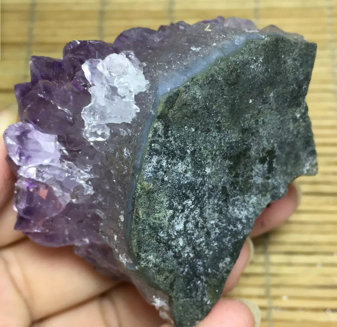 Natural Amethyst geode quartz cluster crystal mineral specimen