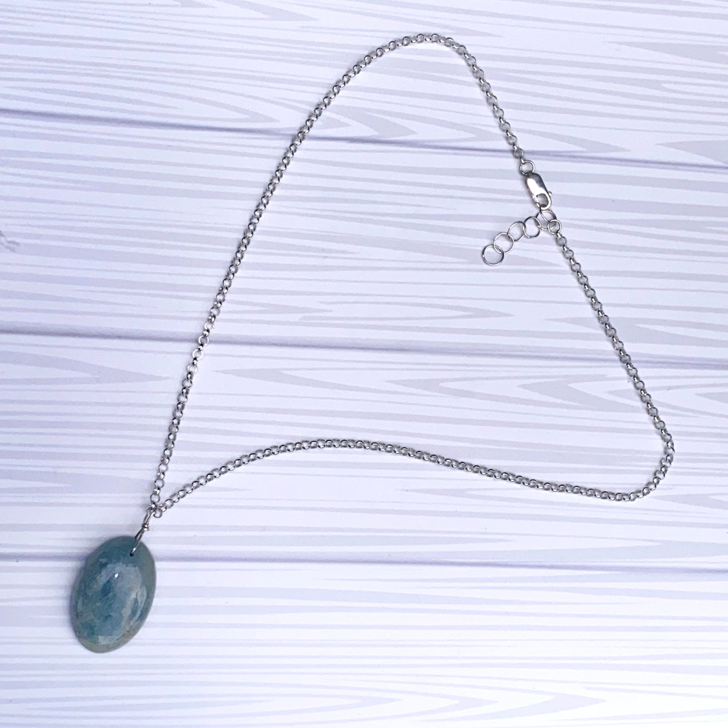 Aquamarine Pendant chain Necklace