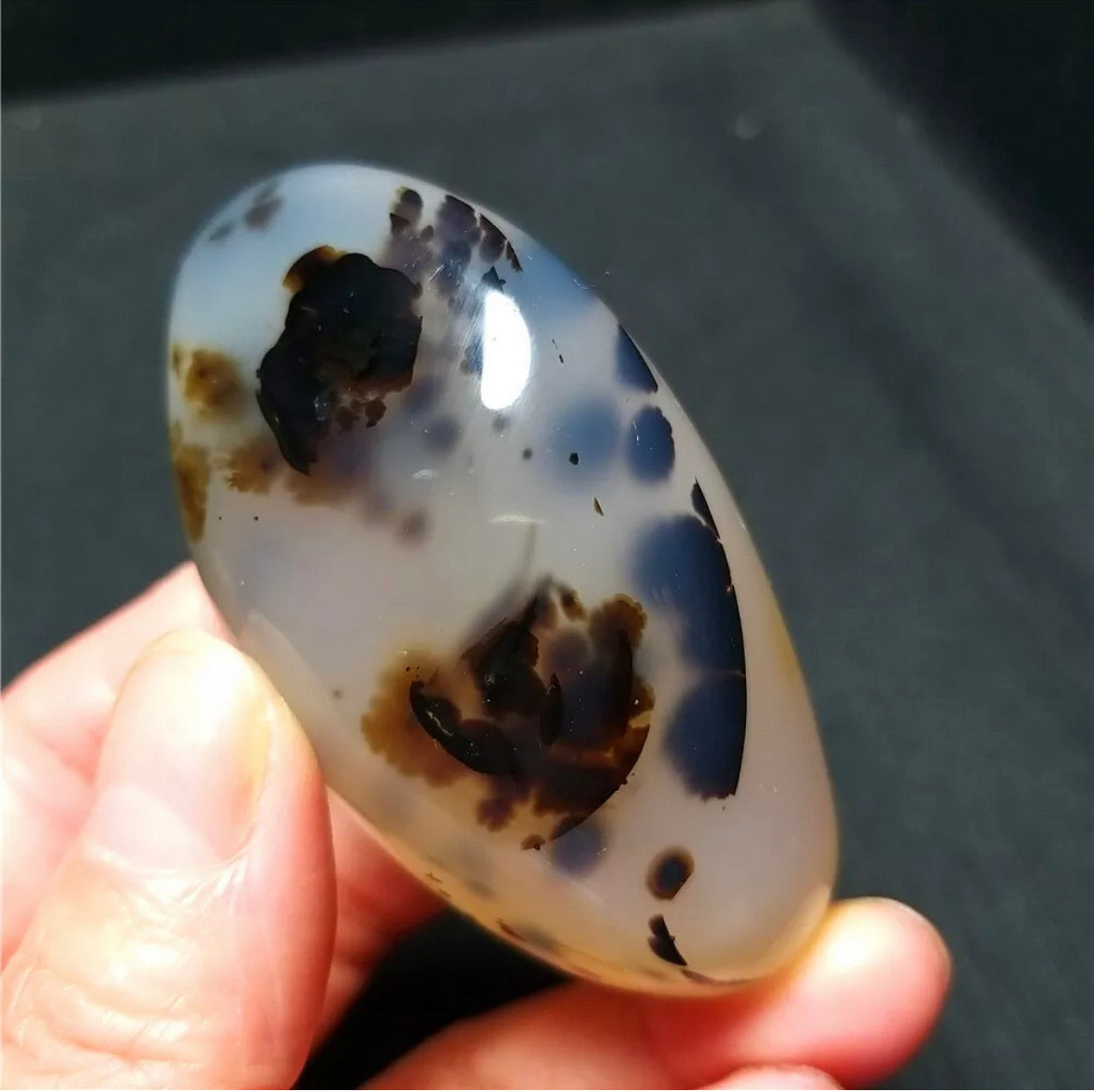 Natural aquatic agate free form stone