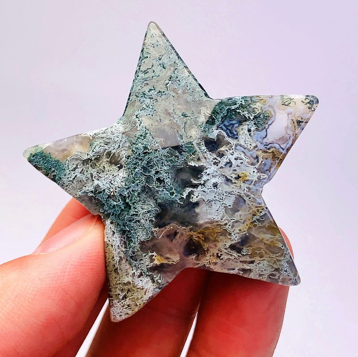 Moss Agate Star