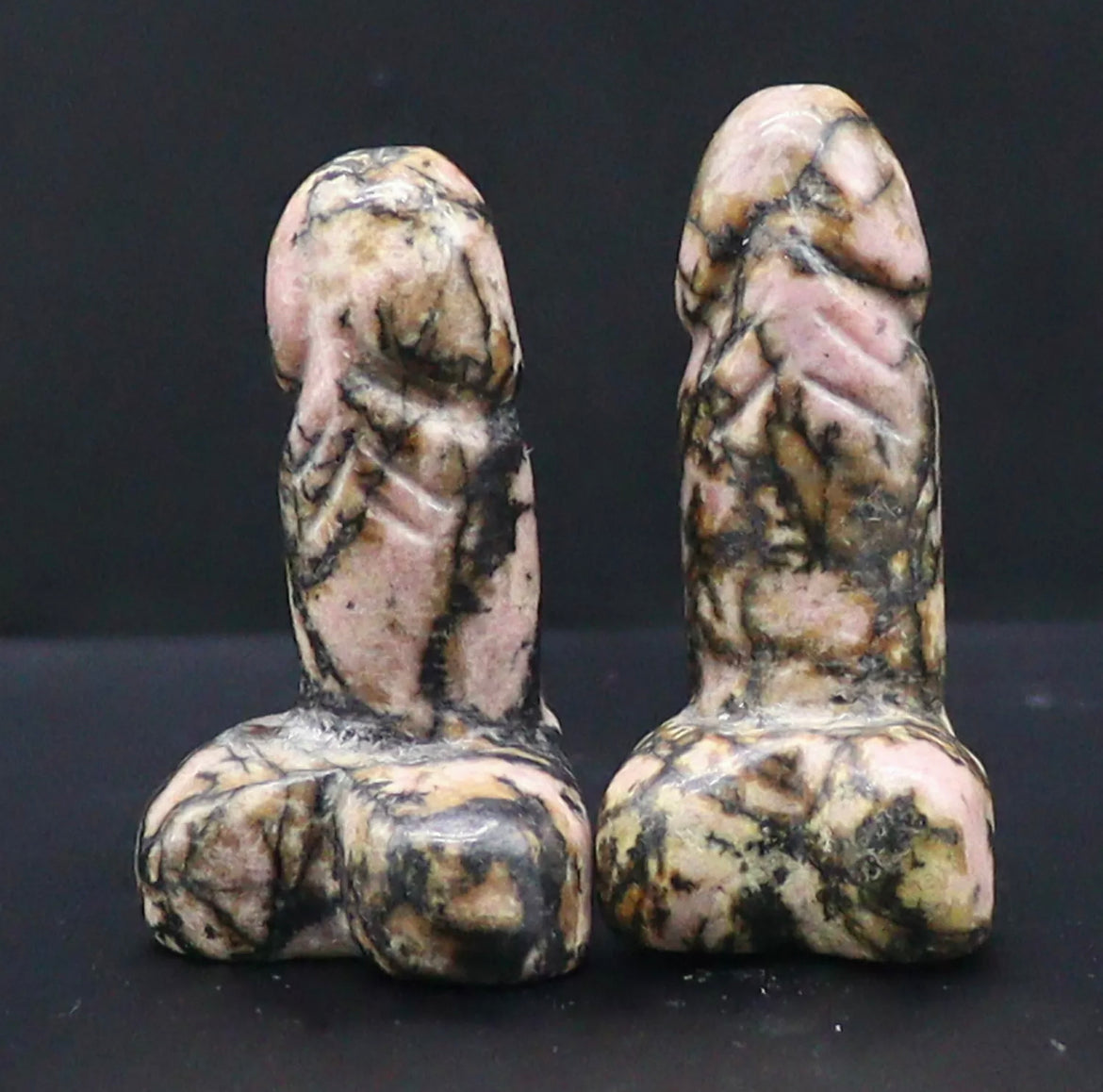 Natural Rhodonite gemstone penis crystal