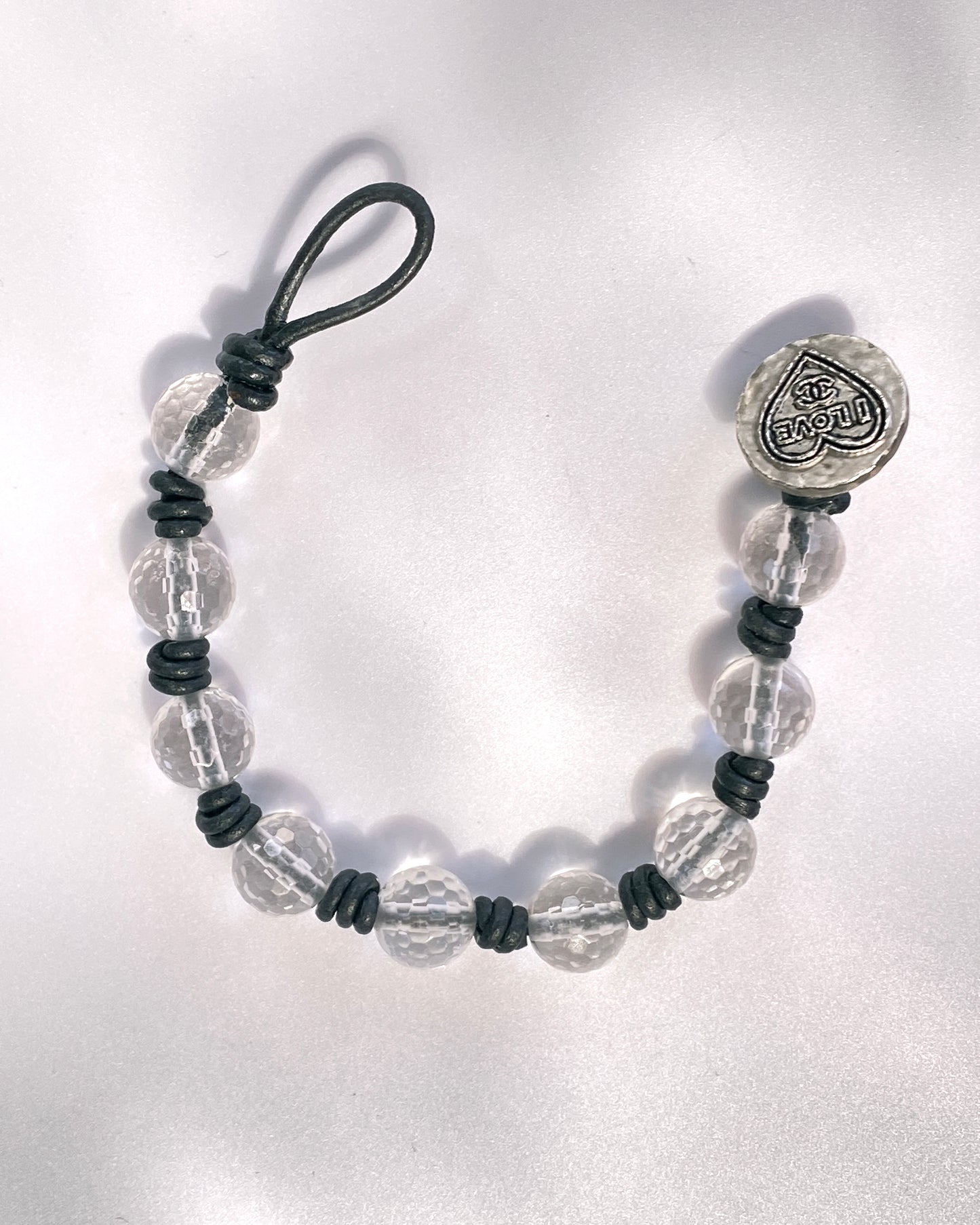Vintage Designer Button Gemstone Bracelet
