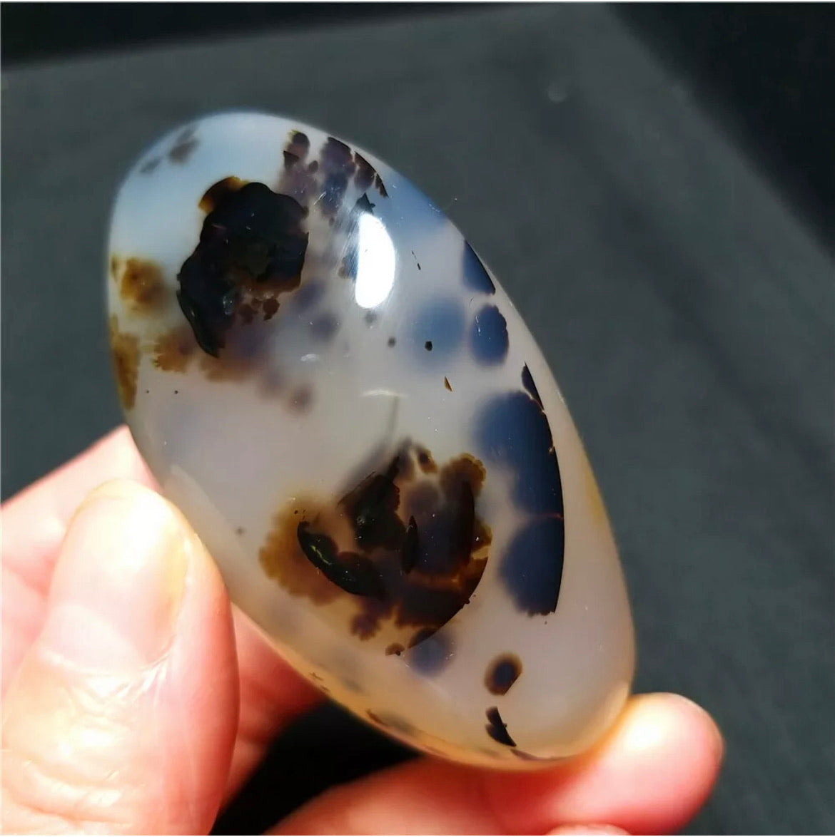 Natural aquatic agate free form stone