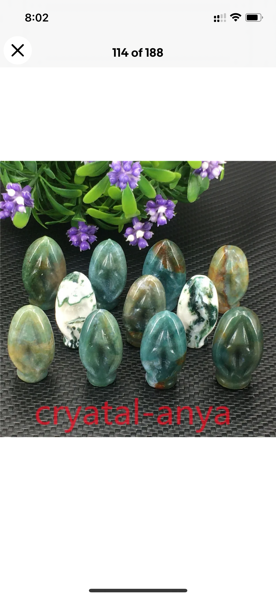 Moss Agate Vagina Figurine