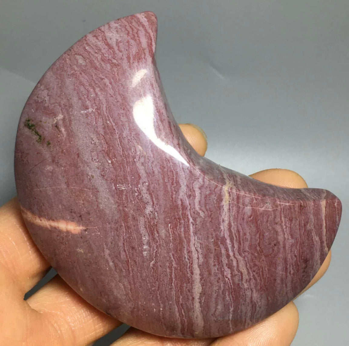 RARE NATURAL OCEAN JASPER gemstone cresent Moon