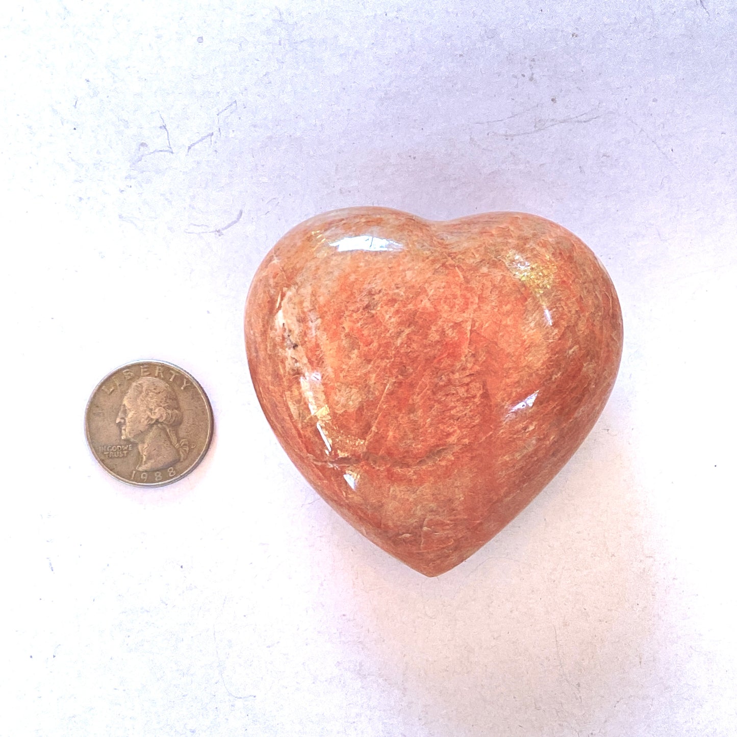 Natural Unique Sunstone gemstone HEART From Madagascar