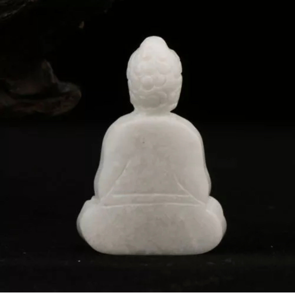 Natural White Jade gemstone Buddha figurine