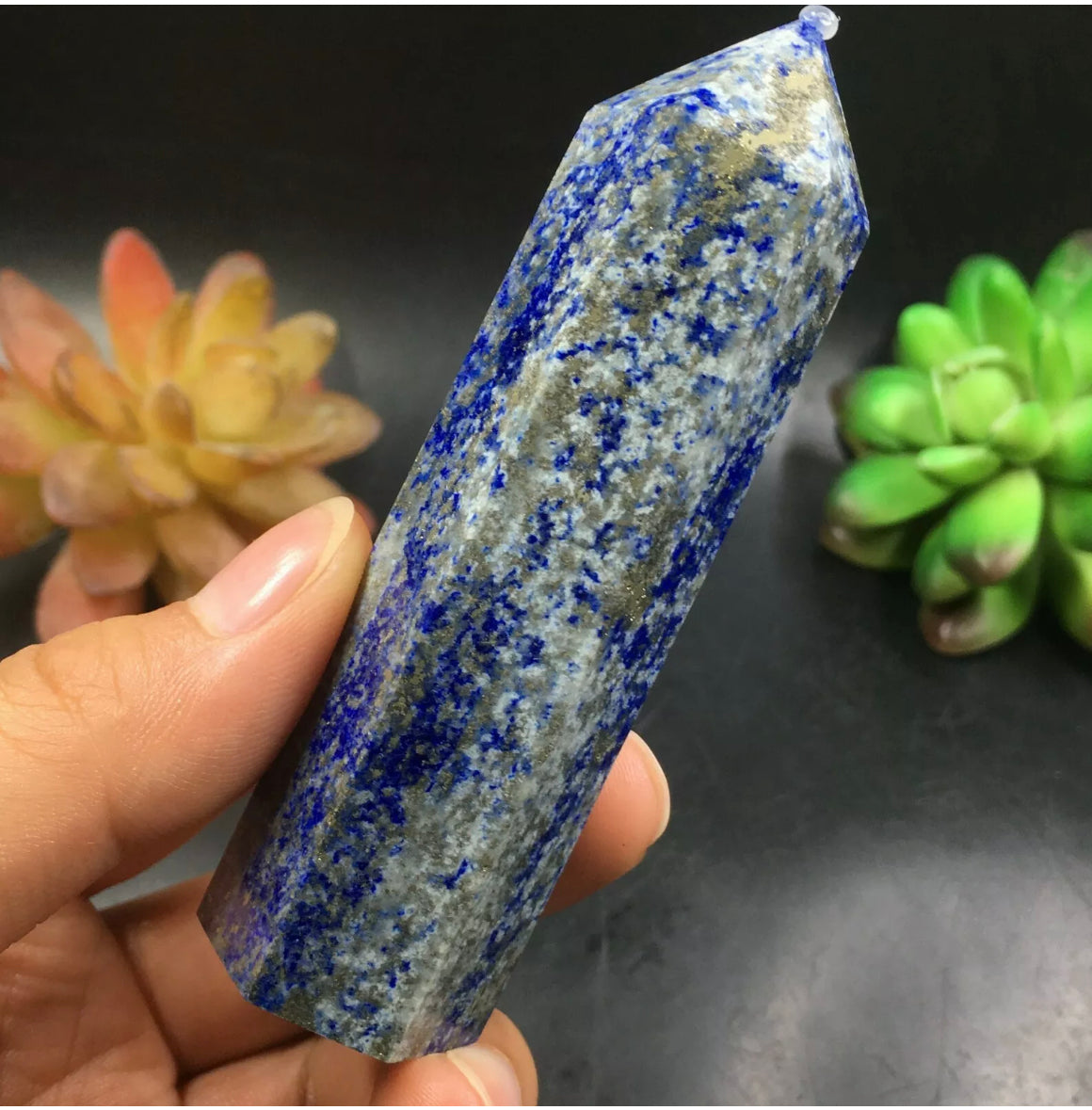 Natural Lapis Lazuli Gemstone Crystal Wand