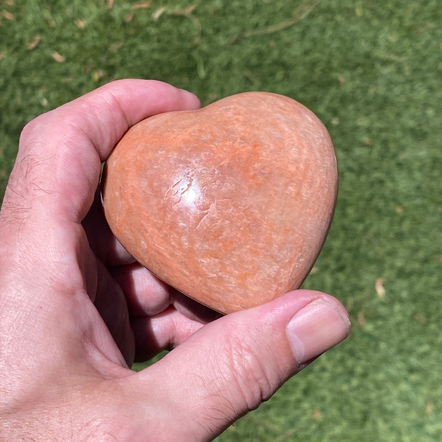 Natural Unique Sunstone gemstone HEART From Madagascar