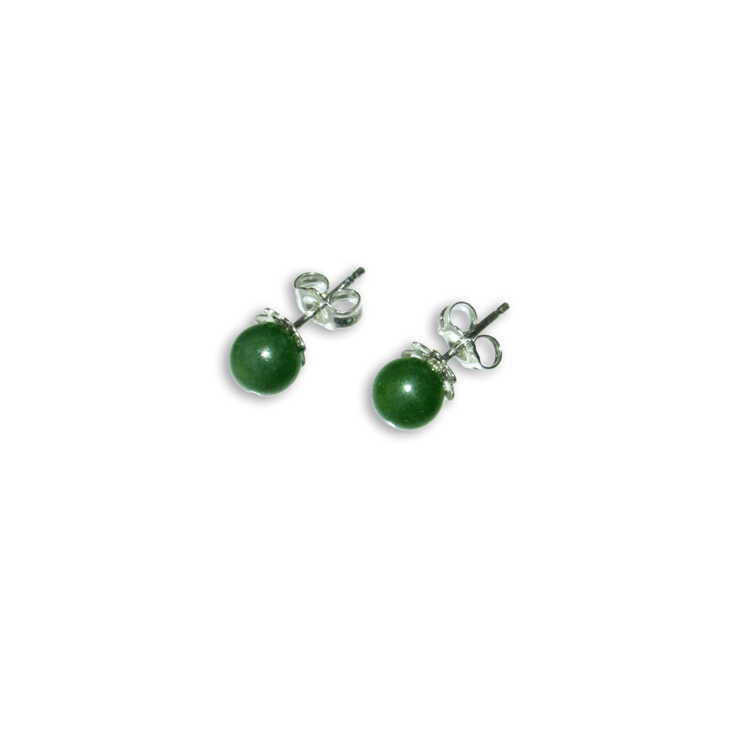 African Jade gemstone Stud Earrings