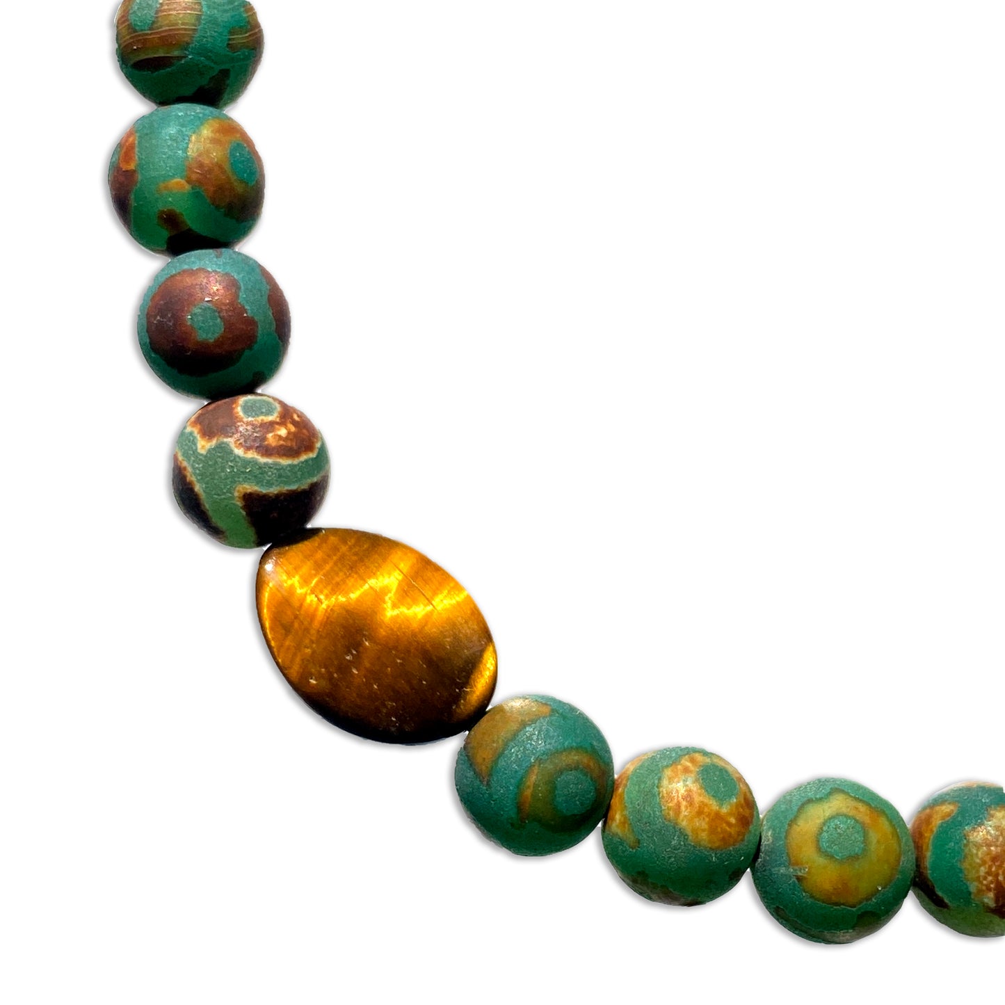 Tibetan agate and Tiger’s Eye gemstone Bracelet