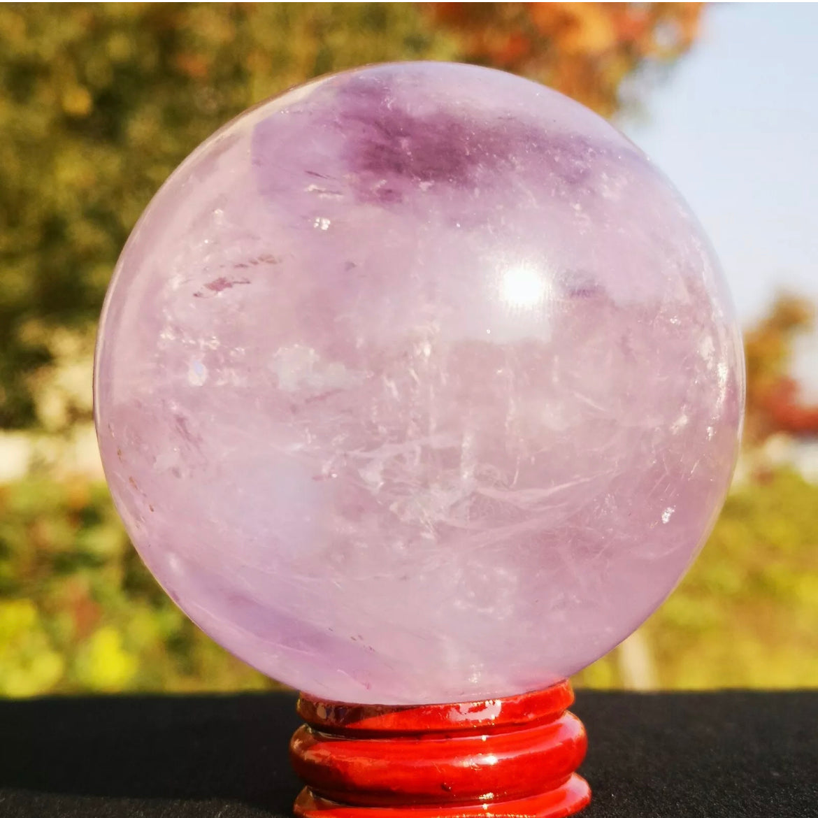 Natural genuine Amethyst gemstone Sphere