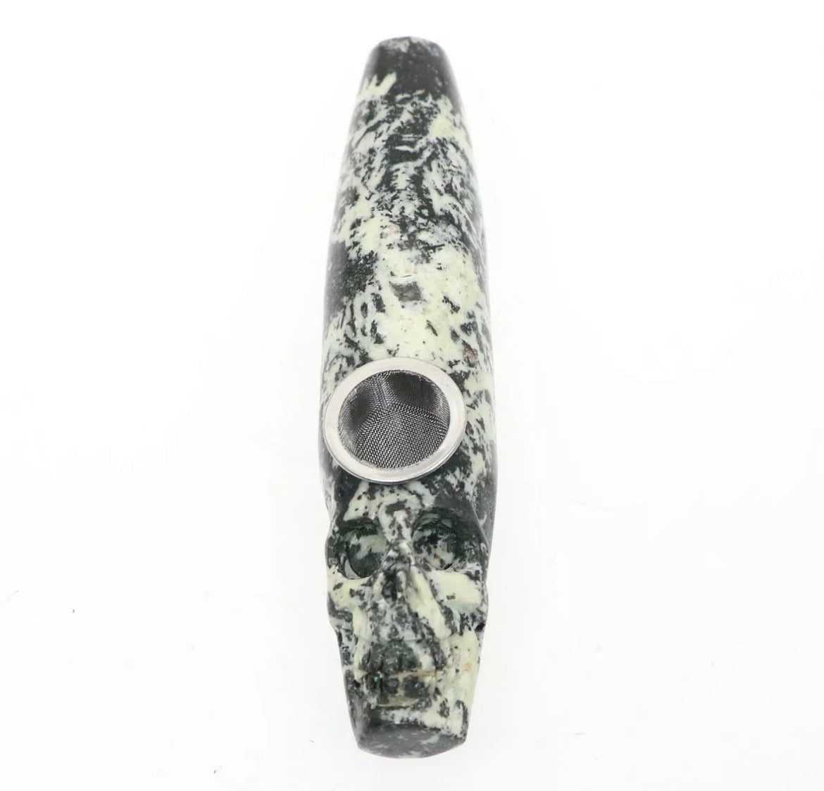 Fireworks Stone Skull gemstone Smoking Pipe