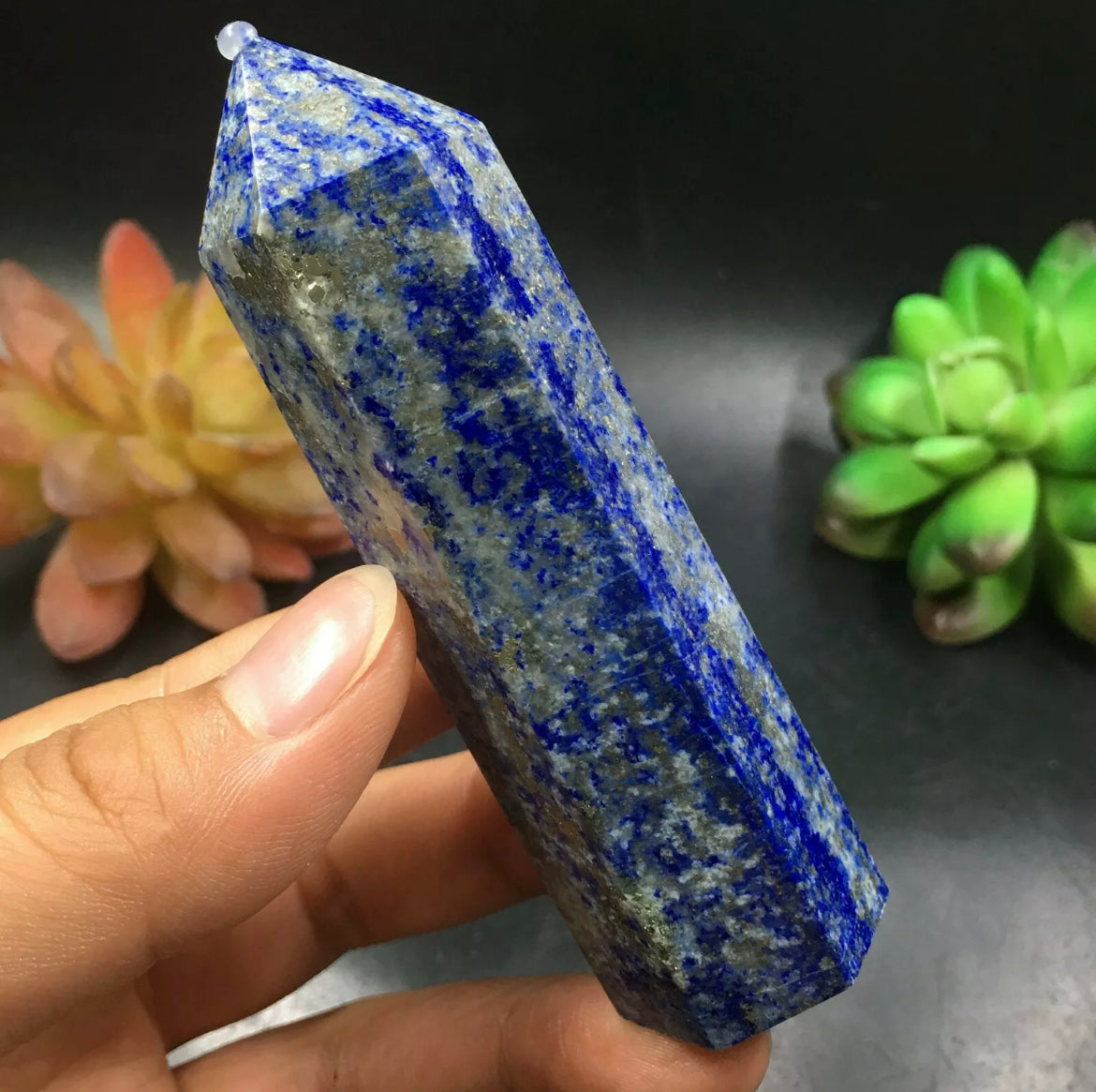 Natural Lapis Lazuli Gemstone Crystal Wand