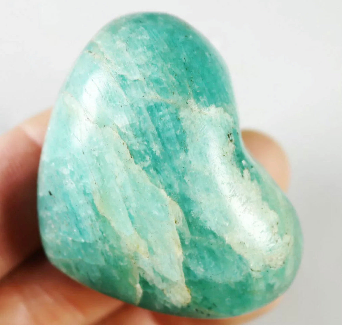 Amazing Unique Natural Amazonite Stone Heart