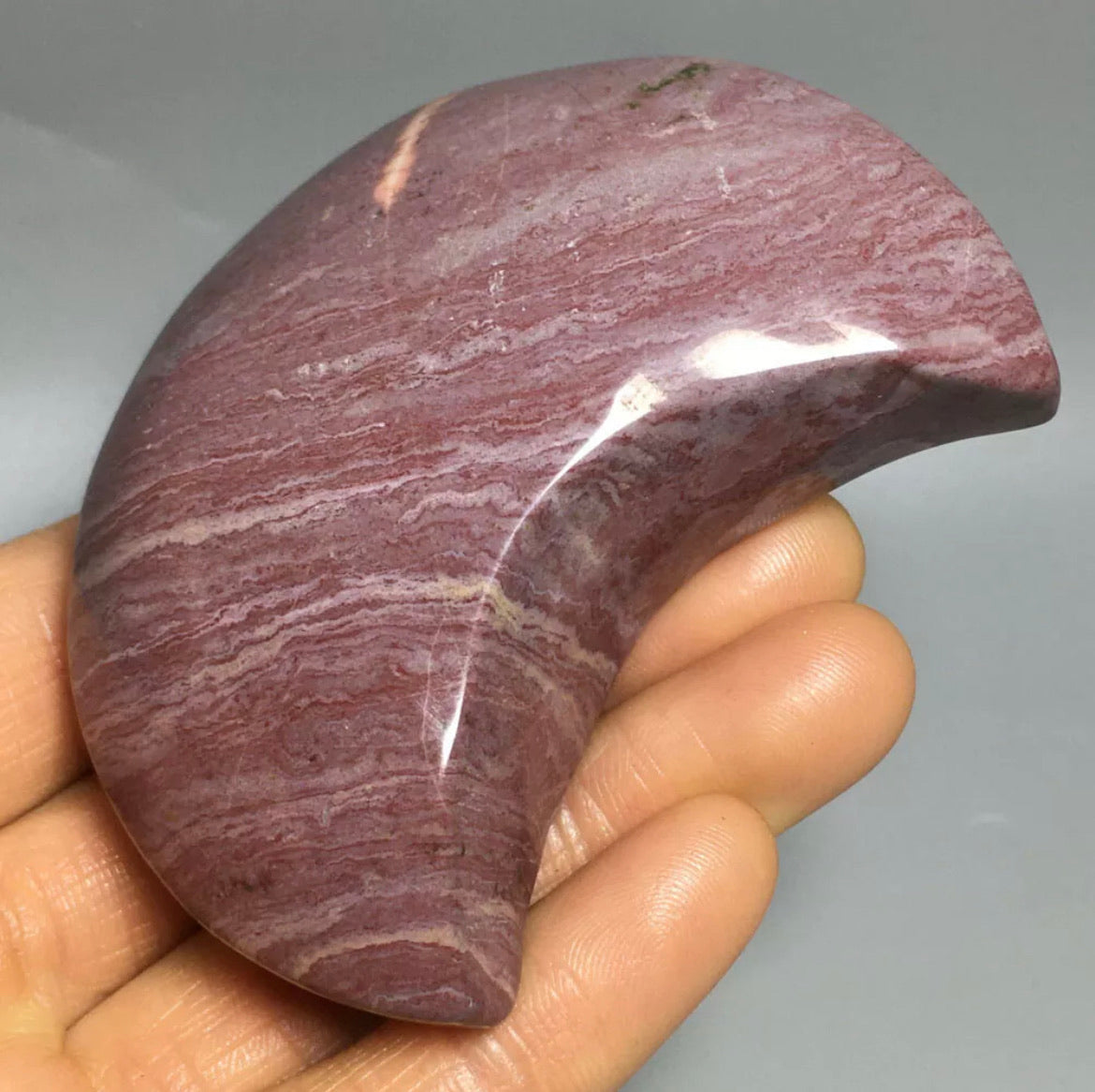 RARE NATURAL OCEAN JASPER gemstone cresent Moon
