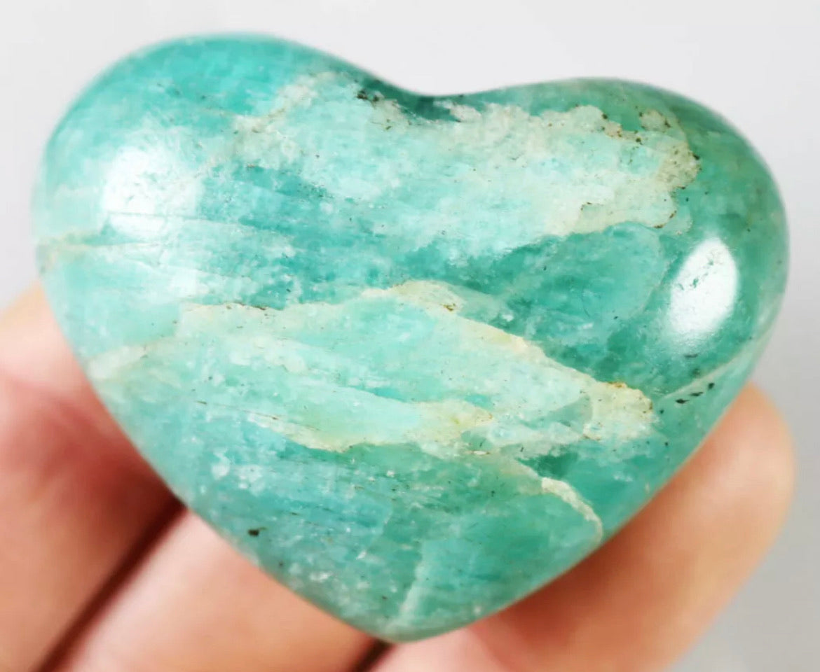 Amazing Unique Natural Amazonite Stone Heart