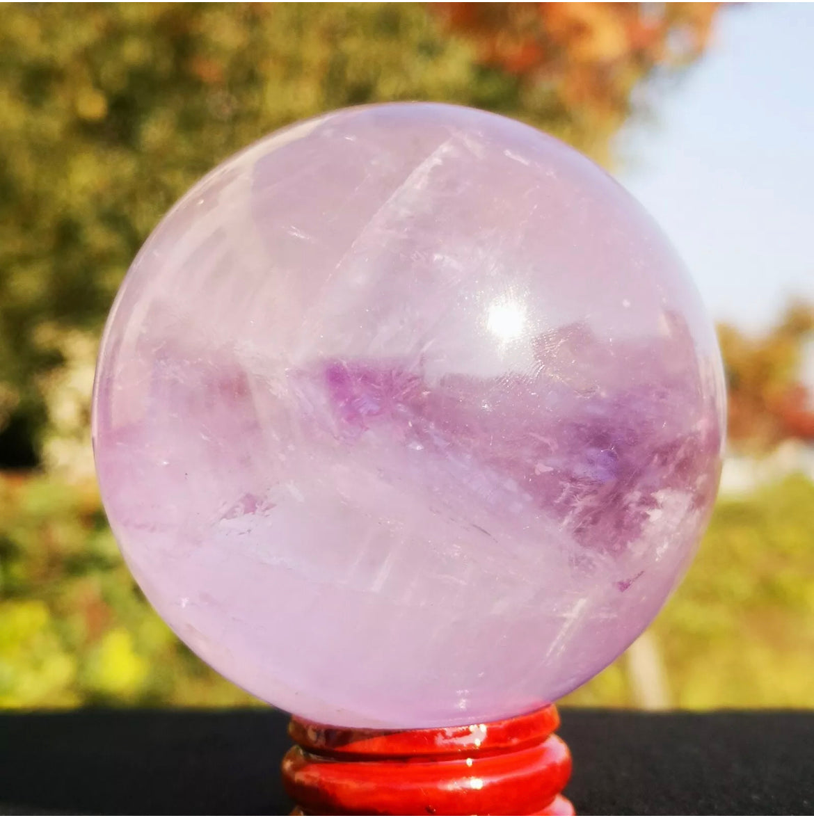 Natural genuine Amethyst gemstone Sphere