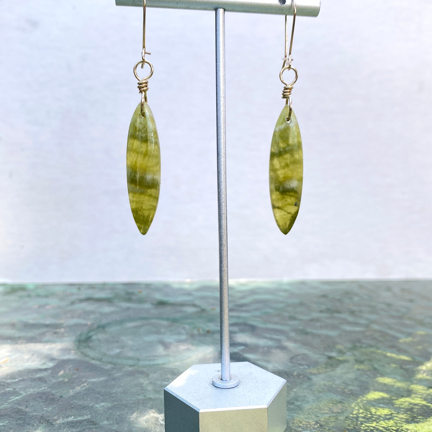 Genuine Peridot gemstone Earrings