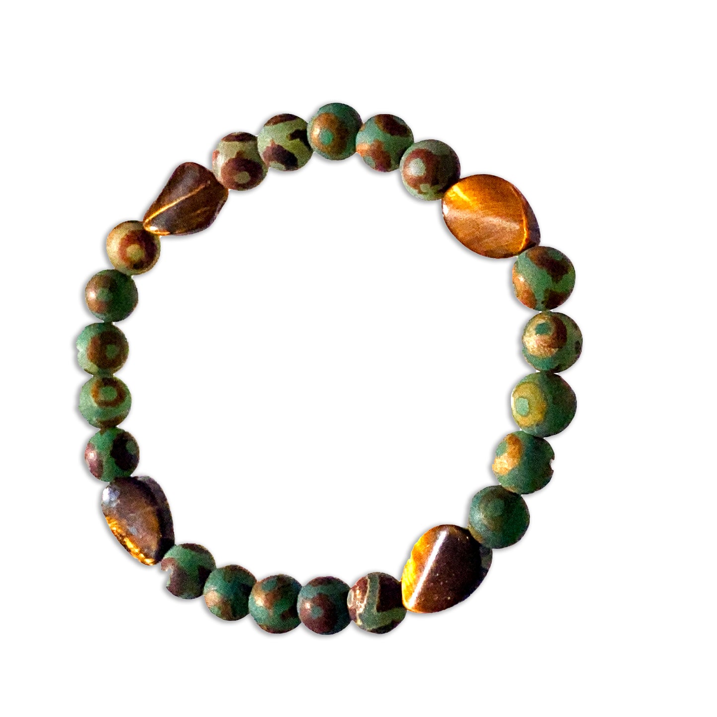 Tibetan agate and Tiger’s Eye gemstone Bracelet