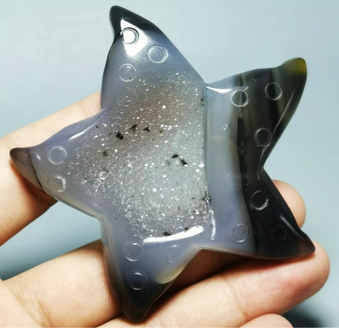 Natural Geode Agate Starfish