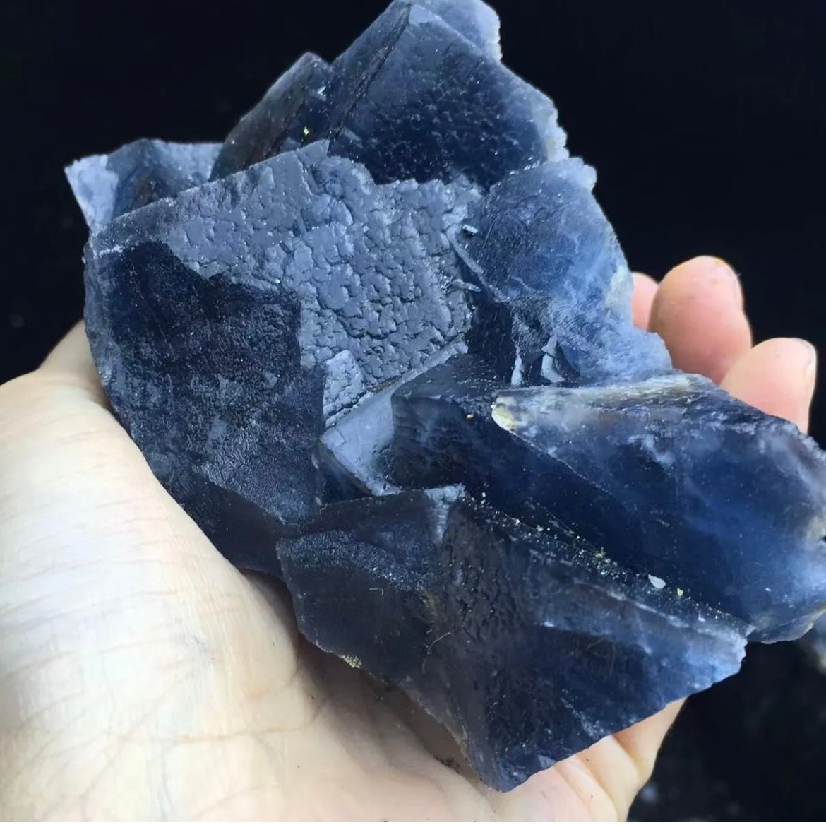 Rare Transparent Blue Cube Fluorite gemstone & Crystal Mineral Specimen