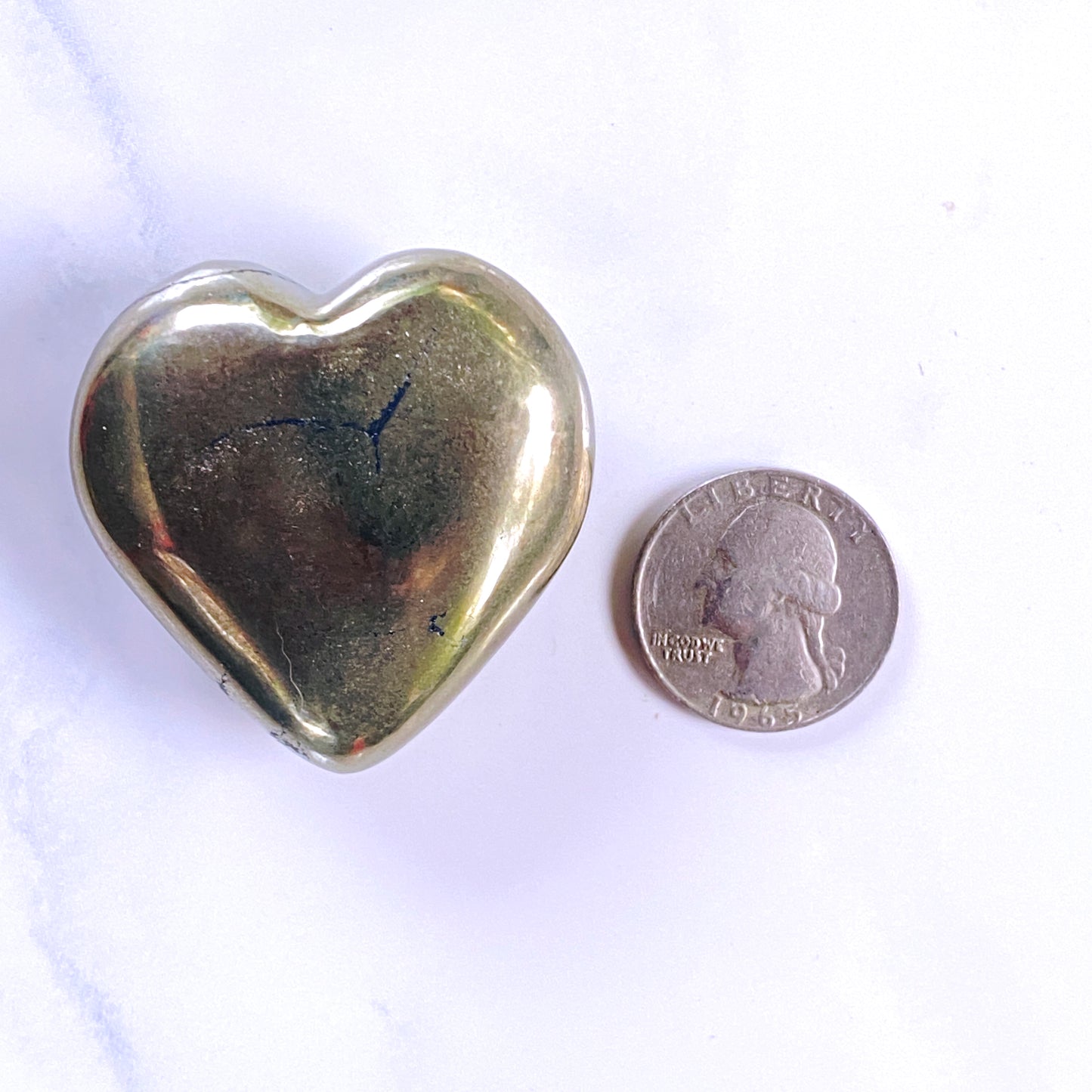 Natural Pyrite Gemstone Heart