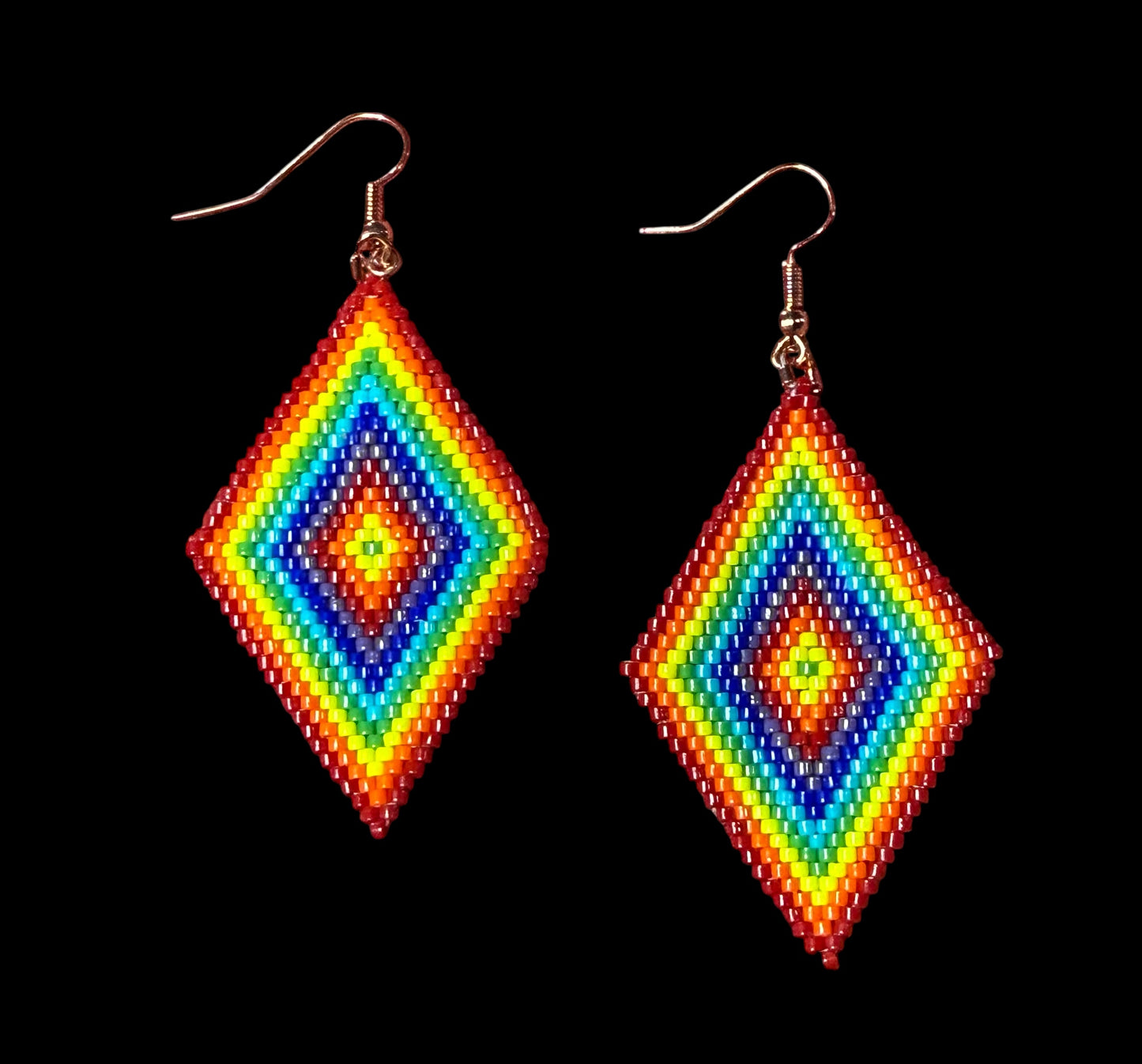 Beaded Glass Pride Earrings
