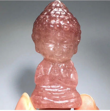 Strawberry Quartz Buddha