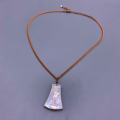 Mother of Pearl Cupid Necklace