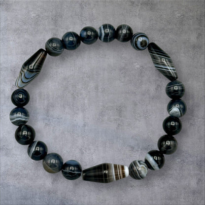 Black Banded Agate Bracelet
